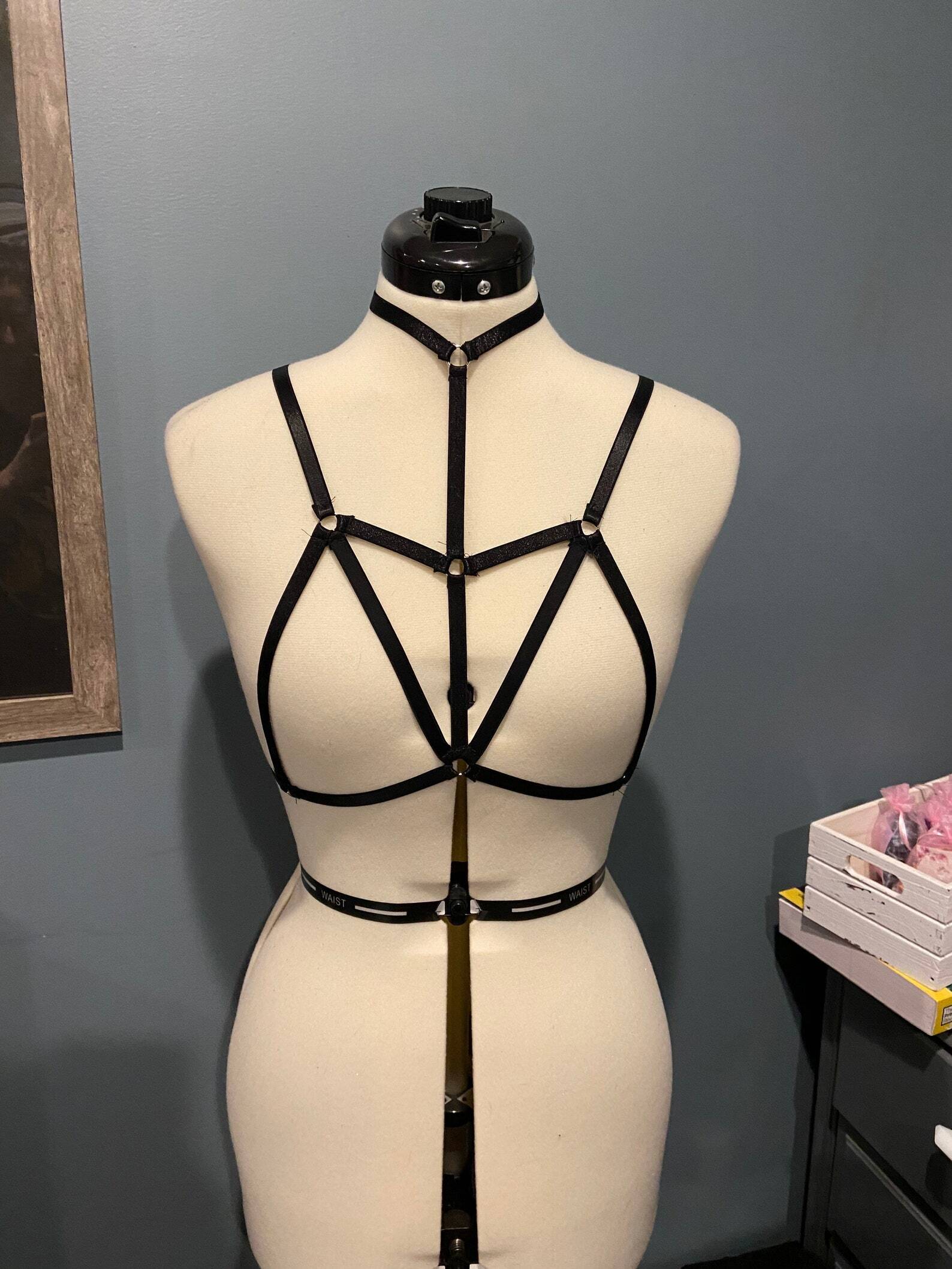 Caged Strappy Triangle Lingerie Set